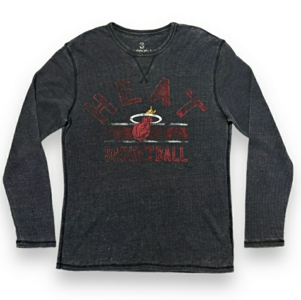 MIAMI HEAT Vintage Look Thermal Long Sleeve Shirt